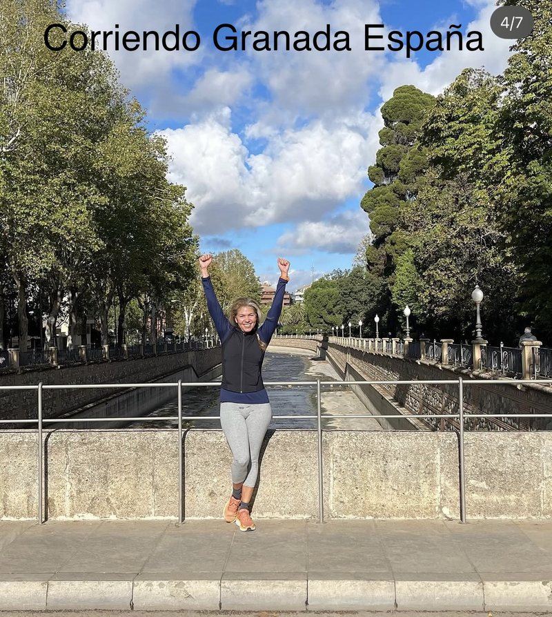 Dr. Karina Rieke running in Granada, Spain
