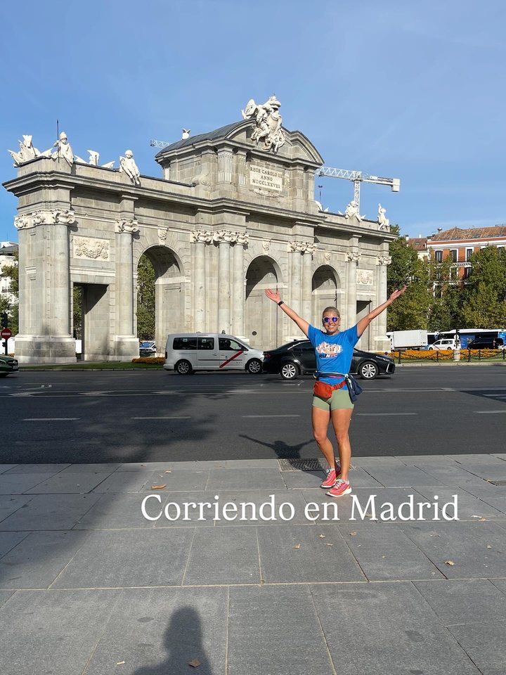 Dr. Karina Rieke running in Madrid, Spain