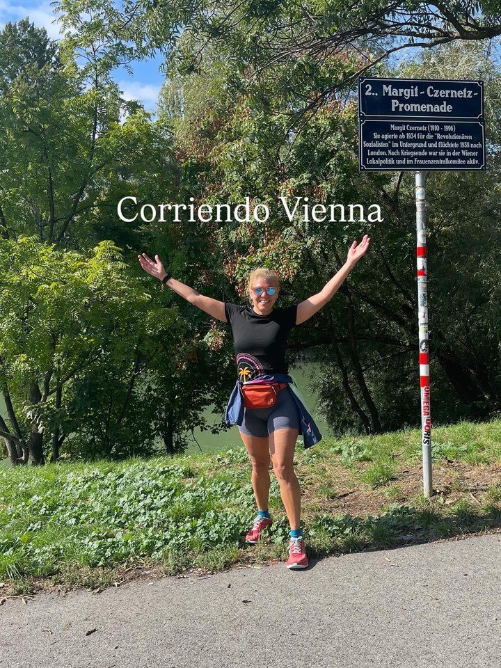 Dr. Karina Rieke running in Vienna, Austria